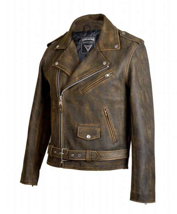 Dean Brown Leather Biker Jacket – Timeless Craftsmanship with a Dark Brown Edge