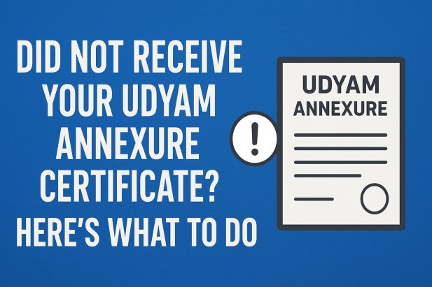 Did Not Receive Your Udyam Annexure Certificate? Here's What to Do
